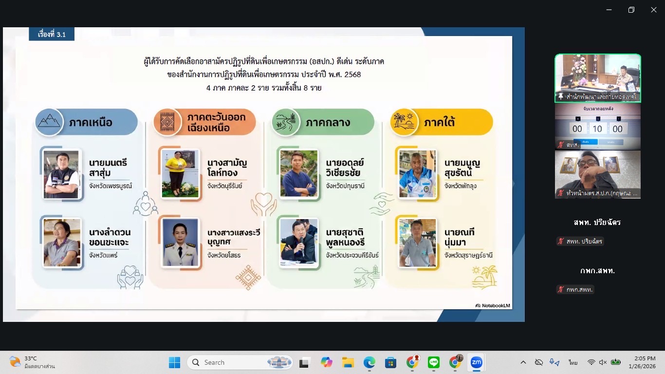 title - ประชุมคณะกรรมการตัดสินอาสาสมัครปฏิรูปที่ดินเพื่อเกษตรกรรม (อสปก.) ดีเด่น ขอสำนักงานการปฏิรูปที่ดินเพื่อเกษตรกรรม ประจำปี พ.ศ. 2568 